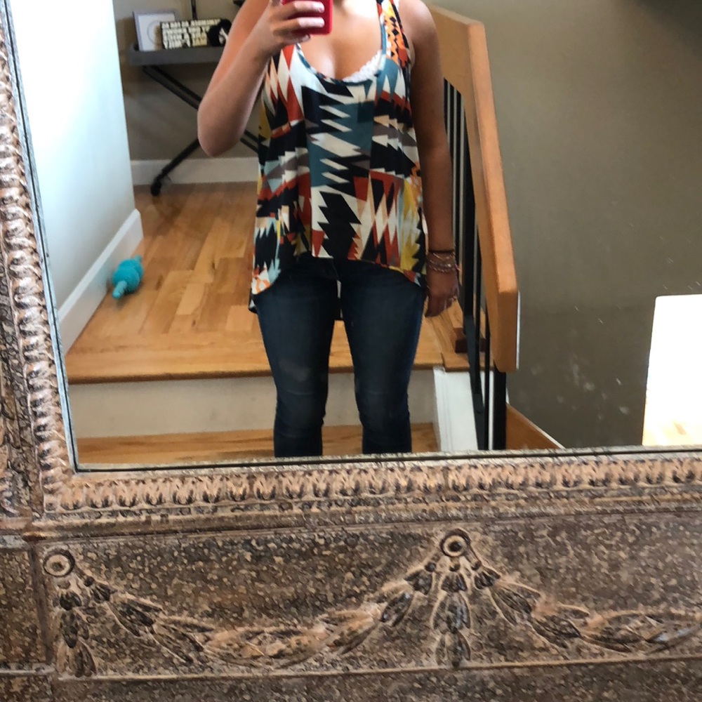 Lily white high low tank